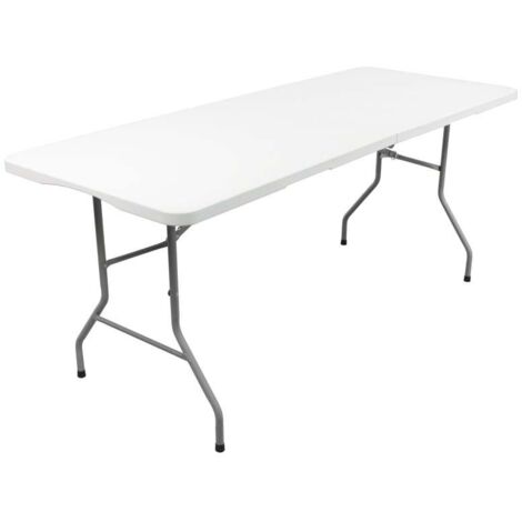 DR.C Tavolo Catering Pieghevole Bianco 180x70 cm - Facile Trasporto