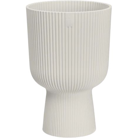 Elho Vaso Vibes Fold Coupe 14 cm Silky White - Fioriera Interna Elegante (1/7)