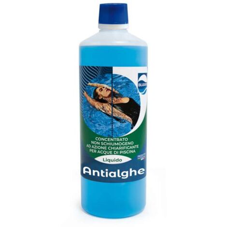 Blusan Antialghe Concentrato 1LT Non Schiumogeno per Piscine - Trattamento Efficace