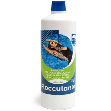 Blusan Flocculante Liquido 1L - Chiarificante Acqua Piscina - Rapida Dissoluzione