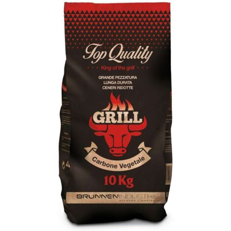 Grill Top Quality - Carbone Vegetale 10 kg - Alto Potere Calorifero