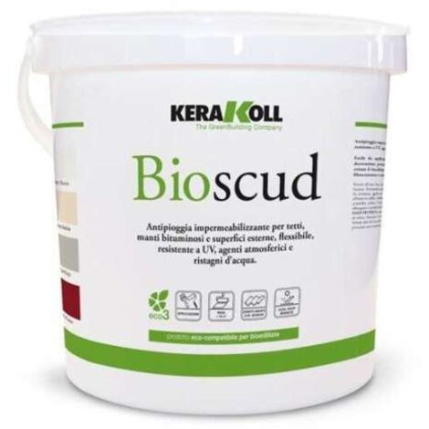 Kerakoll Guaina Bioscud Impermeabilizzante Bianco 5kg - Decorativa Cool Roof