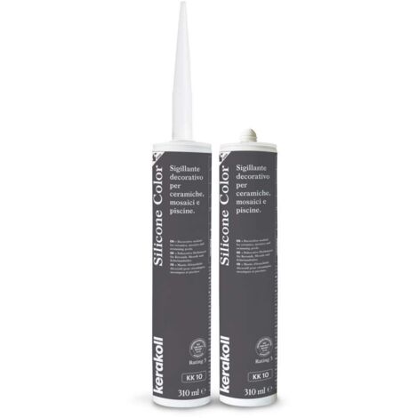 Kerakoll Silicone Color KK10 310ml - Sigillante siliconico Grigio - Per ceramiche e piscine