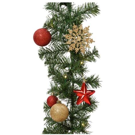 Marco Paul - Ghirlanda Natale Decorazioni Natalizie Decorata con Ponti Dorati, 30 cm
