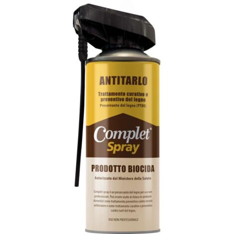 Complet Antitarlo Spray Biocida Multigetto 400ml Trattamento Legno