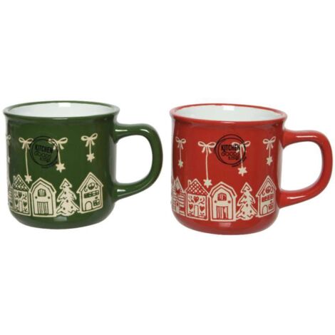 kaemingk KAEMINGK - Tazza natalizia rossa e verde Cod. 608201