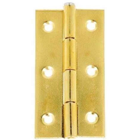 Cerniere con spine fissa Masidef in ferro ottonato 60x30 mm 2 pezzi