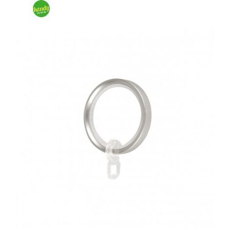 Anello metallo cromato Cintacor satinato per tenda con gancio ø 22 cm 10 pezzi