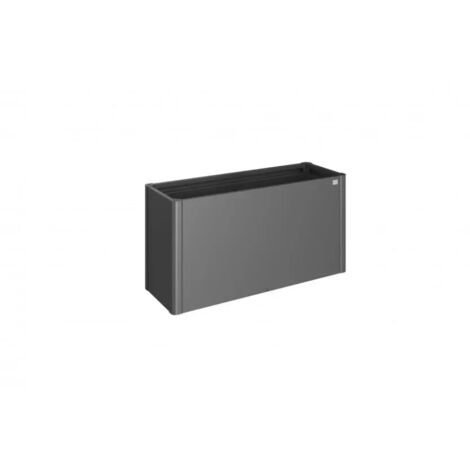 aiuola rialzata da esterno grigio scuro metallizzato, misura 1,5x0,50 - biohort