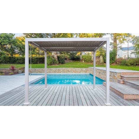 Giardini di Maggio Pergola Bioclimatica Solanum Plus - Bianca - 4x3x2,4 mt