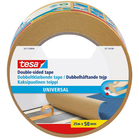 NASTRO BIADESIVO UNIVERSALE PAVIMENTI TESA - MM 50 ML 25 - 6 pezzi
