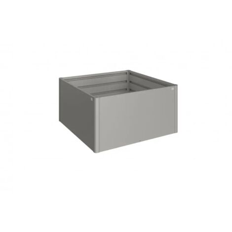 aiuola rialzata da esterno grigio quarzo metallizzato, misura 1,5x1,5 - biohort