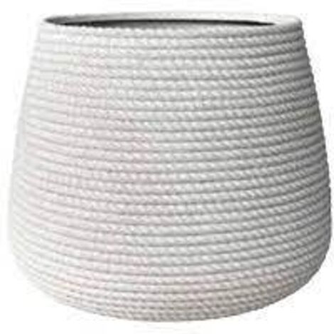 Vaso Portavaso in resina effetto corda Conchino a Campana Bali Telcom 49x41 - Colore: Polvere