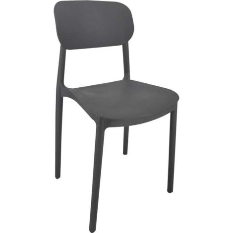 Domo Mea Sedia Mood Grigio Scuro - Design Moderno e Impilabile (1/3)
