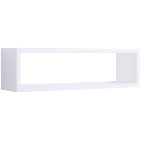 Mensola parete rettangolare bianco scaffale salotto soggiorno camera Regolo