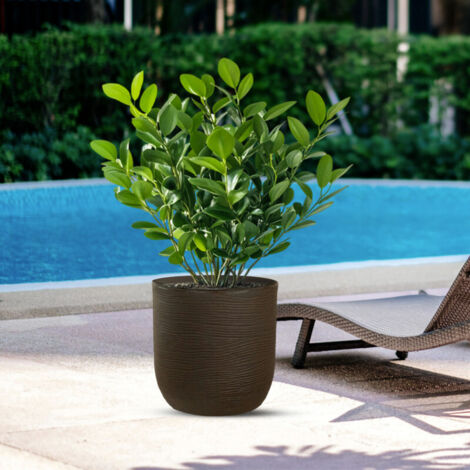 Vaso Raffaello Marrone diam.35×34 cm per Balconi e Giardini (1/3)
