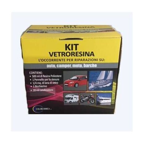 Kit Fibra vetro + resina liquida 500 ml (1/2)