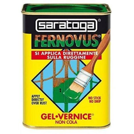 Fernovus Saratoga Vernice Gel Pittura Smalto Antiruggine effetto 2in1 da 750 ml - Colore: VERDE PRATO BRILLANTE