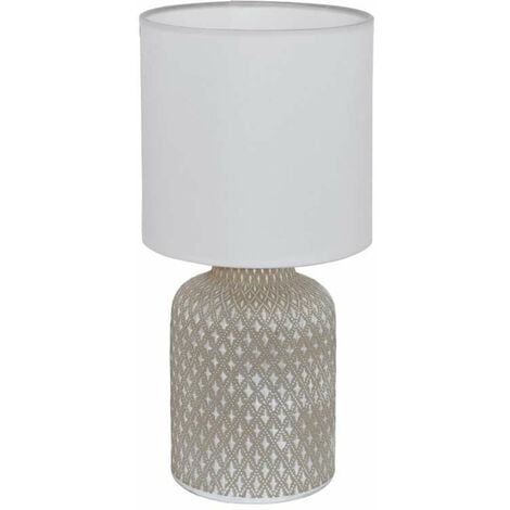 Lampada Tavolo Bellariva E14 Grigio Chiaro Bianco