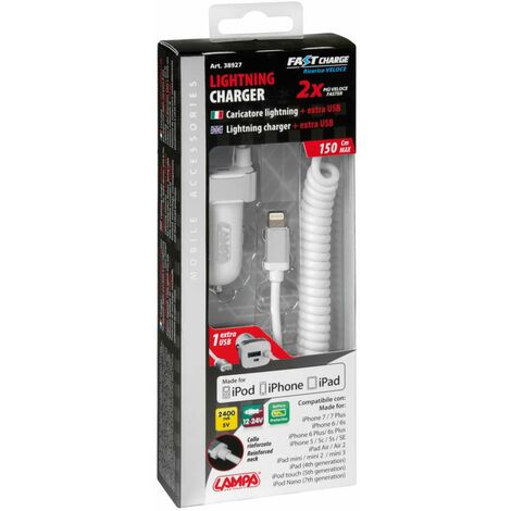 Caricatore auto 2x USB e cavo Ligtning - Cavi Lightning