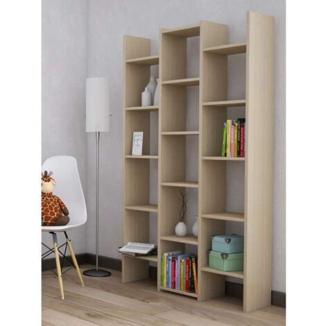 Libreria 3 colonne olmo - 180 cm altezza - Adatta per ogni ambiente
