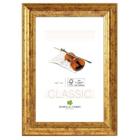 BUBOLA & NAIBO - CORNICE CLAUDIA SERIE CLASSIC IN LEGNO COLORE ORO 50 X 70 CM. 5000 OO 21