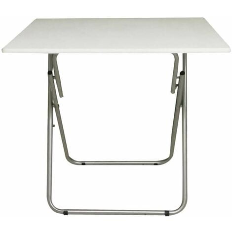 Tavolino pieghevole 80 x 60 x 72 h cm bianco - Bianco