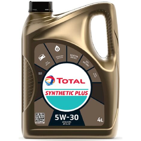 Total Synthetic Plus 5W-30 Olio Motore Sintetico per Motori Benzina e Diesel 4 Lt