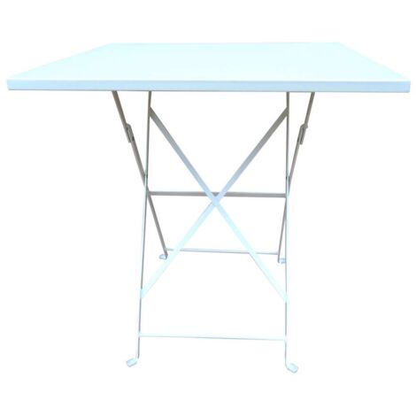 Tavolo Pieghevole Metallo Bianco 70x70 cm - E-Coating (1/4)