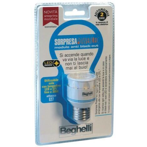 Beghelli portalampada sorpresa powerled attacco e27 56304