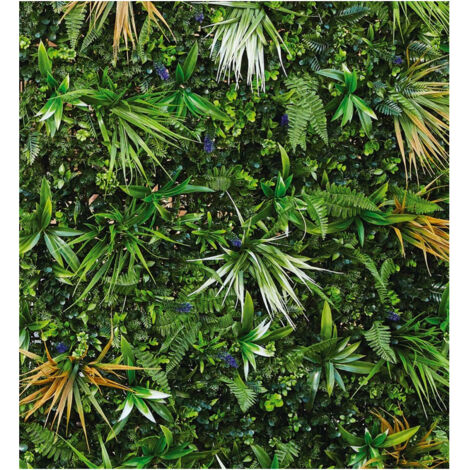 PANNELLO SIEPE CON PIANTE ARTIFICIALE JUNGLE 0.5X1 MT VERDEMAX