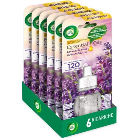 Air Wick Ricarica Elettrica Lavanda in Fiore 19 ml - Profumazione Ambienti - Fragranza Rilassante