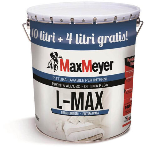 idropittura lavabile bianca max meyer l max 14 litri
