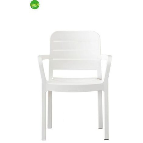 SEDIA BRACCIOLI POLTRONA RESINA TISARA IMPILABILE ANTRACITE 58X58X83H CM