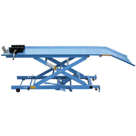 Fervi Sollevatore Idraulico Moto 400 Kg Blu 1825x660 mm S008/M