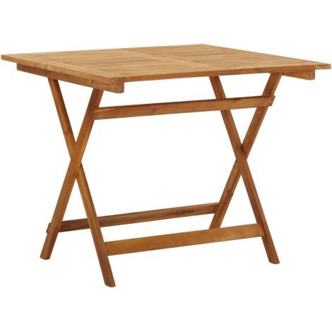Tavolo da Giardino Pieghevole 90x90x75 cm in Massello d'Acacia
