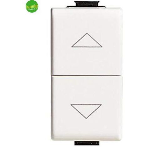Doppio pulsante interbloccato 10 a matix bianco