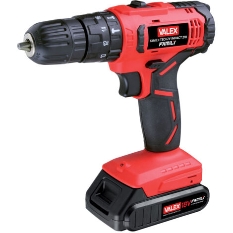 Valex Trapano Avvitatore Percussione 18V Family-Tech2V Impact 218 con Valigetta e Accessori (1/2)