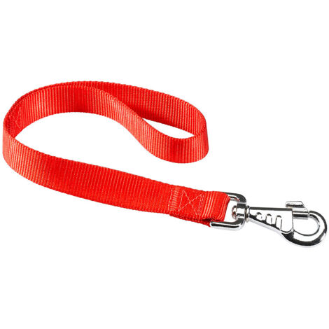 Ferplast CLUB GM Guinzaglio corto per cani in nylon. Variante  - Misure: 25 mm x L 45 cm - Rosso