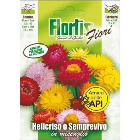 Flortis Sementi Fiori - Helicriso Semprevivo Mix - Busta per Semina (1/2)