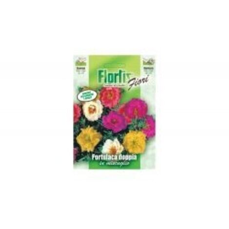 Flortis Sementi Fiori Portulaca Doppia Mix - Colorati e Pronti per Semina