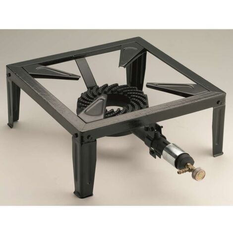 Fornello a Gas Kemper 4 Piedi in Ghisa 40x40 - compatibile con gas bombola e gas metano