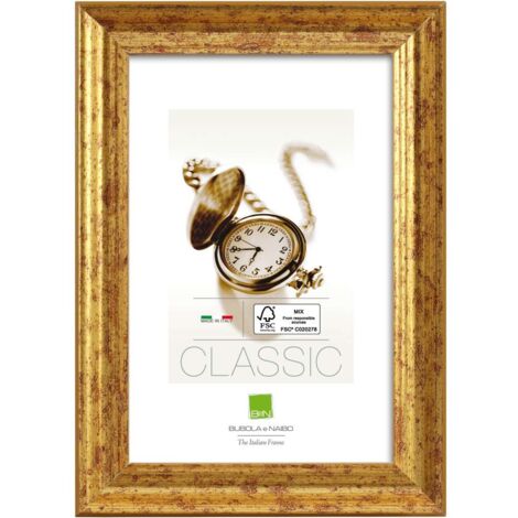 BUBOLA & NAIBO - CORNICE CLAUDIA SERIE CLASSIC IN LEGNO COLORE ORO 25 X 35 CM. 5000 OO 10