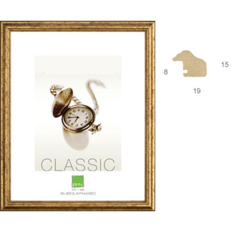 BUBOLA & NAIBO - CORNICE CLAUDIA SERIE CLASSIC IN LEGNO COLORE ORO 30 X 40 CM. 5000 OO 11