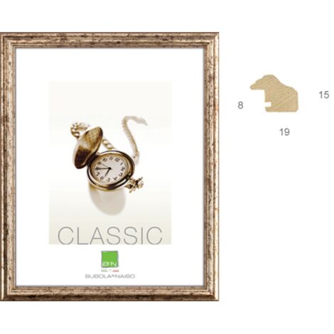 BUBOLA & NAIBO - CORNICE CLAUDIA SERIE CLASSIC IN LEGNO COLORE ARGENTO 30 X 40 CM. 5000 AA 11