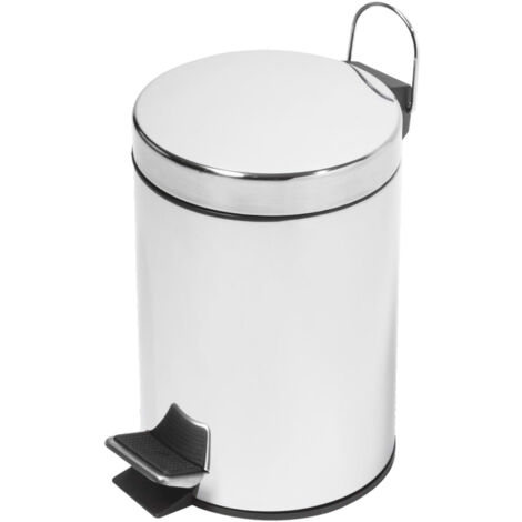Cestino gettacarta pattumiera per bagno 5 l in acciaio inox ufficio scrivania cucina