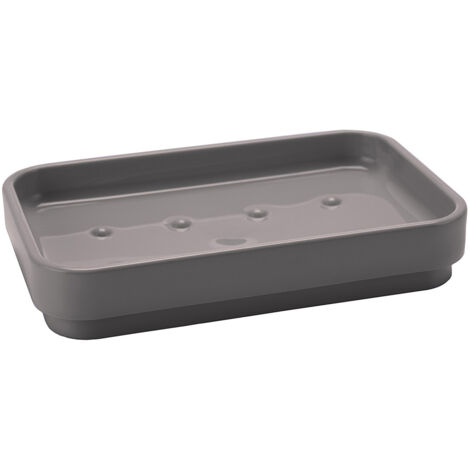 Portasapone d' appoggio GEDY linea Seventy in resina colore Grigio