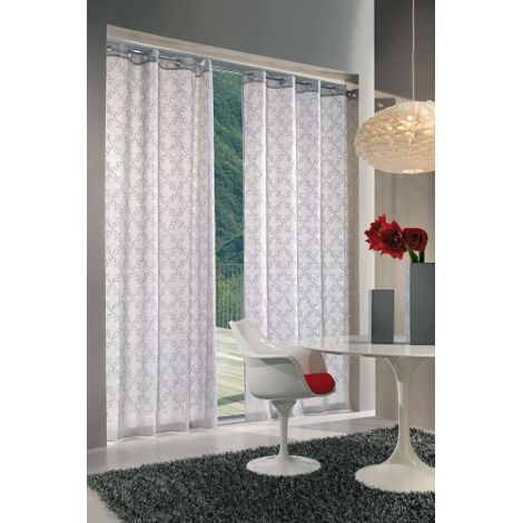 Tenda Ivy Grigio Ricamato 140 x 280 cm