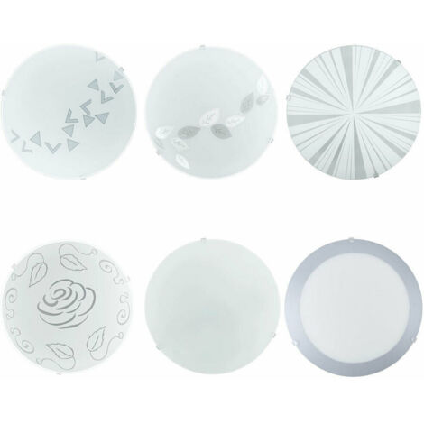 Plafoniera Mars Eglo Ø25cm E27 Bianco Triangoli