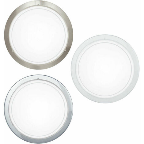 Eglo Plafoniera Planet - Cromo e Vetro Bianco - Ø 290 mm